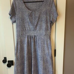 Elegant Blue Patterned Dress